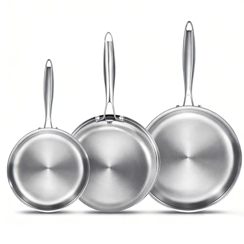DELARLOCHEF Edelstahlpfannen Set 20/24/28 cm