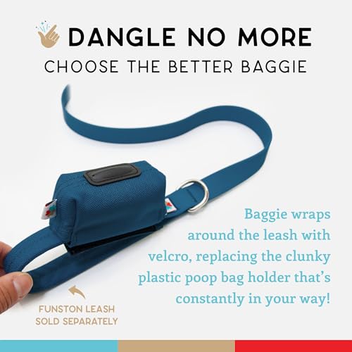 Image of Dog Poop Bag Holder for Leashes, Cat Waste Bag Dispenser, 1000D Nylon, Attach to Cat Leash, Poop Bag Dispenser, Fits Standard Dog Poop Bags - Wildebeest (Navy)