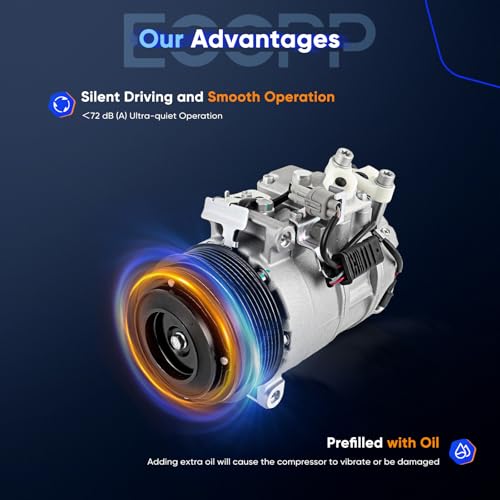 Image of ECCPP AC Compressor Fit for Mercedes-Benz C250 SLK250 1.8L 2012-2015 | Fast Cooling A /C Compressor with Clutch
