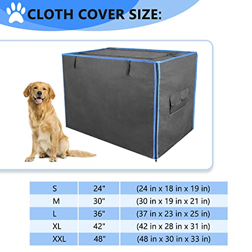 Double Door Dog Crate Cover 600d Oxford Kennel Kennel Covers with Waterproof Windproof Breathable Mesh Storage Pocket 48 Inch Cage Covers for Cat Large Dog Cucciolini Doodles Double door dog crate cover 600d oxford kennel kennel covers with waterproof windproof breathable mesh storage pocket 48 inch cage covers for cat large dog cucciolini doodles