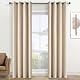 Thermovorhang Topfinel Beige Verdunklungsvorhänge 140×240 cm 2er Set