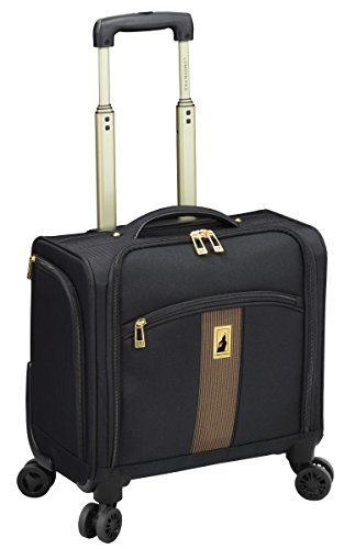 LONDON FOG Langley 8 Wheel 15-Inch Under The Seat Bag, Black