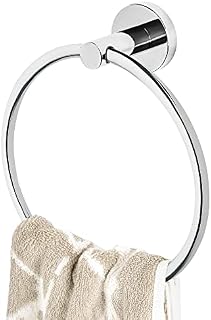 HITSLAM Chrome Towel Ring for Bathroom, SUS304 Stainless Steel Hand Towel Holder Wall Mounted, Contemporary Style Round Kitchen Hand Towel Ring, Bath Towel Rail Bathroom Accessories