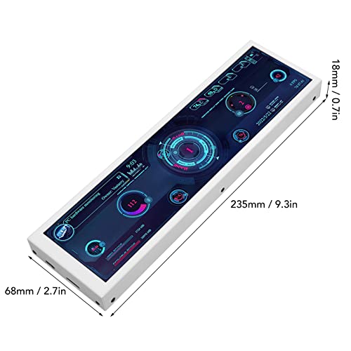 Image of Dpofirs 8.8in Computer Temp Monitor, PC Sensor Panel Display with DIY Theme, 1920x480, CPU GPU Temperature Data Display Support for LinuxWindows