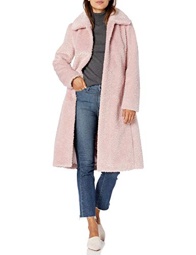 Vince Camuto Women's Chic and Warm Faux Belted Long Coat, Pink, M