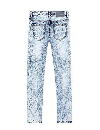 Demon&Hunter Men's White Skinny Fit Stretch Jeans S8038(32)4