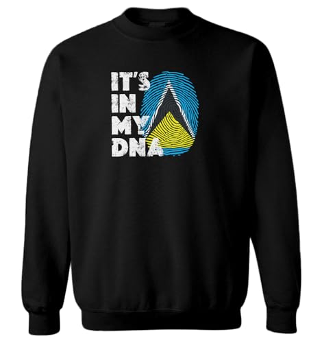 Haase Unlimited It's In My DNA Saint Lucia Finger Print Toddler Fleece Crewneck Sweater