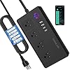 ZigBee Smart Power Strip Surge Protector,Smart Fast Charge, 4 Individually Controlled Outlets, Compatible with Alexa Google Home Phiilps HUE, Black