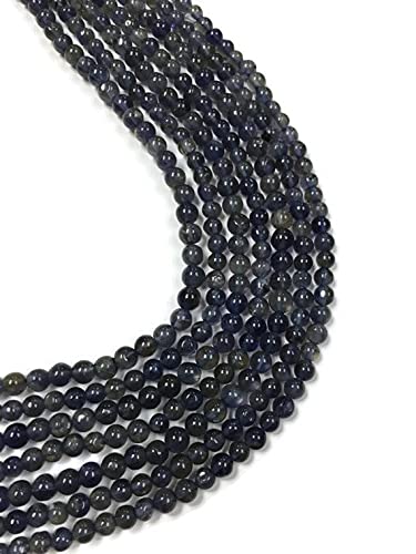 Iolite smooth round 4mm pierre naturelle 14 inch strand pour bijoux DIY