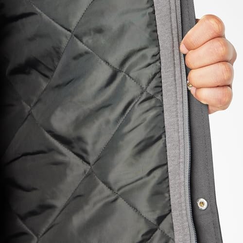 Image of Dickies Men's Fleece Hooded Duck Shirt Jacket With Hydroshield