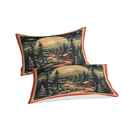 Housse de couette Noël microfibre fermeture éclair parure lit 200x200 - 4