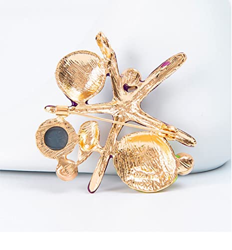 Image of Creative Enamel Starfish Scallop Brooch Alloy Cartoon Marine Life Personalized Clothing Pin Clothing Accessories