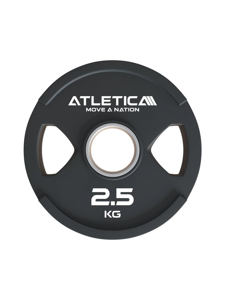 ATLETICA Dual-Gripper Plates (para talerzy do hantli), wysoka ergonomia dzięki konstrukcji z dwoma uchwytami, 2,5 kg do 25 kg