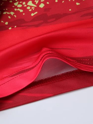 Kids Boys Football Game Training Sport Outfits Short Sleeve Stylish Print T-shirt And Drawstring Boy Shorts Set Red Type B 9-10 Years4