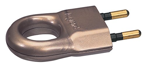 Legrand - Fiche plate mâle sans terre plastique - avec anneau extraction - bronze