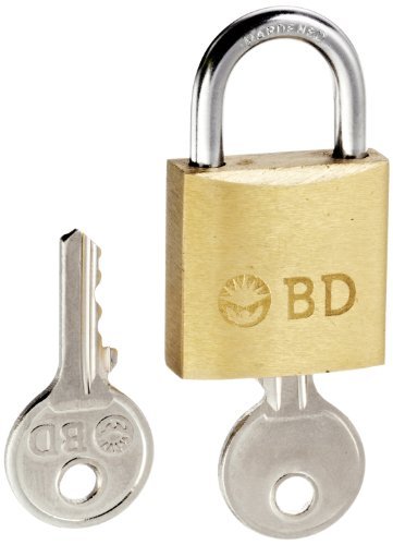 Image of BD Medical 305494 Brass Security Lock with 2 Metal Keys for Sharps Collectors, 1 inch Width, 1-3 /4 inch Height, 1 /4 inch Depth, Pack of 12