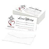 XIISVINT Envelopes de oferta de igreja de 100 peças - 16,42 x 8,23 cm Dízimo e envelopes de oferta para doações da igreja, cheques e dinheiro, ótimo para igrejas ou organizações sem fins lucrativos