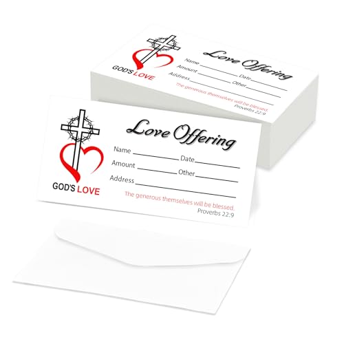 XIISVINT Envelopes de oferta de igreja de 100 peças - 16,42 x 8,23 cm Dízimo e envelopes de oferta para doações da igreja, cheques e dinheiro, ótimo para igrejas ou organizações sem fins lucrativos