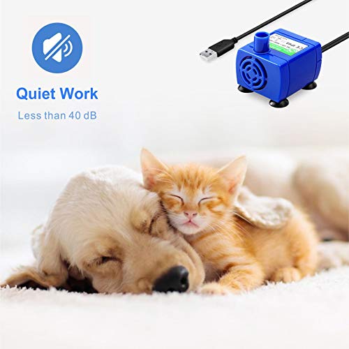 Bomba de repuesto para fuente de agua para gatos 2.5L USB miniatura 5