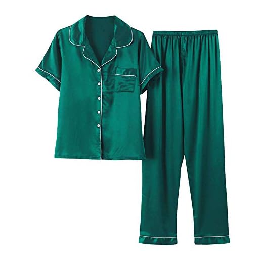 Pyjamas för kvinnor, damer, varm, supermjuk snygg nattlinnen, mörkgrön, långärmad, toppar, byxor, mysig, elegant, nattkläder, present, hemmakläder, jul, myskläder, Xxl