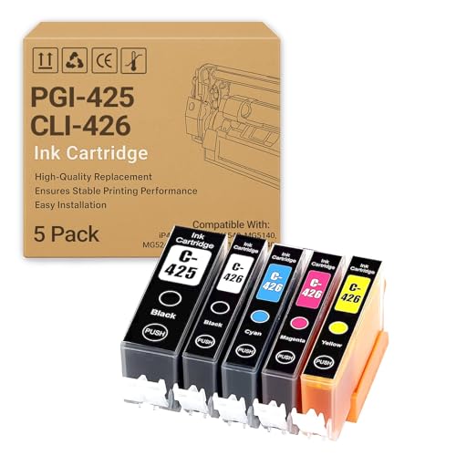 Cartouches PGI-425XL CLI-426 pour impression nette de 500 pages sur Canon MG6140 IX6540