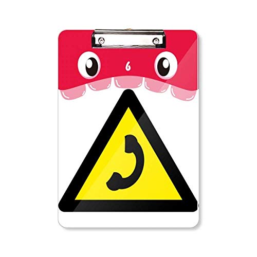 Porte-bloc avec symbole d'avertissement pour protéger vos fiches A4 sur les chantiers