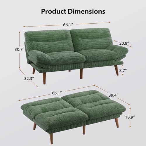 image for Pipishell Futon Sofa Bed, Modern 66