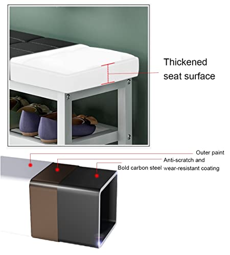 Banc à chaussures résistant pour ranger facilement les chaussures familiales dans le salon - 7