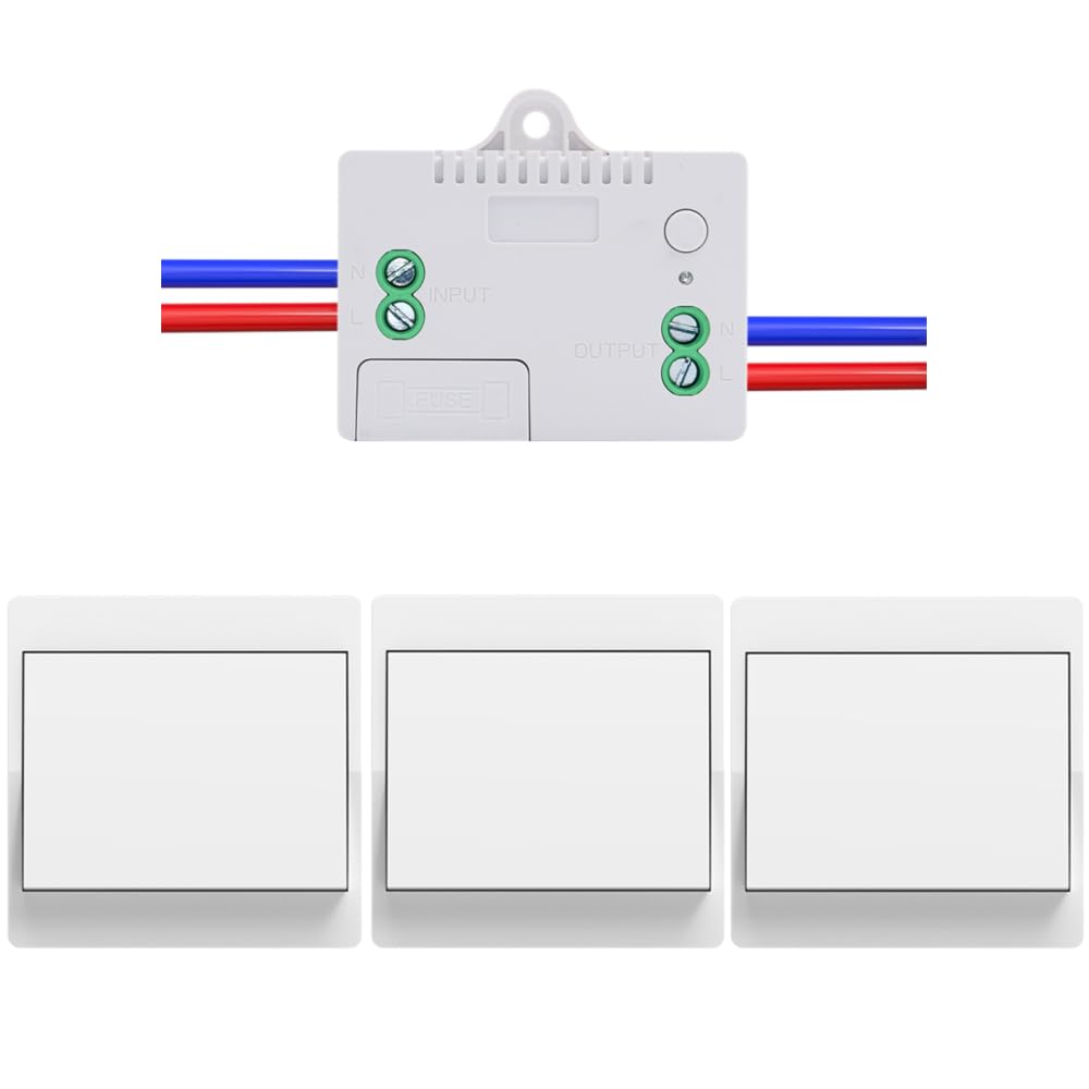 Cerhot 220v interruptor inalambrico autoalimentado cinetico interruptores inalambricos sin bateria rf interruptor remoto pulsador inalambrico conmutador luz inalambrico para iluminacion del hogar