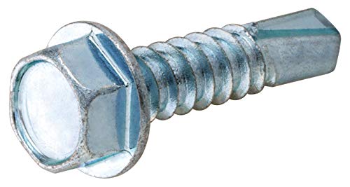The Hillman Group 47229 1/4-14-Inch x 3-Inch Washer Head Self Drilling Screw, 1-Pound