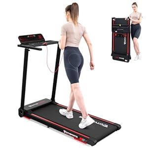 CITYSPORTS Folding treadmill,Foldable Walking Running Machine,2.0HP Motorized Electric Treadmill for Home,Bluetooth Speaker,LED Display & Fitness App,Adjustable Speeds 0.6-7.8 MPH