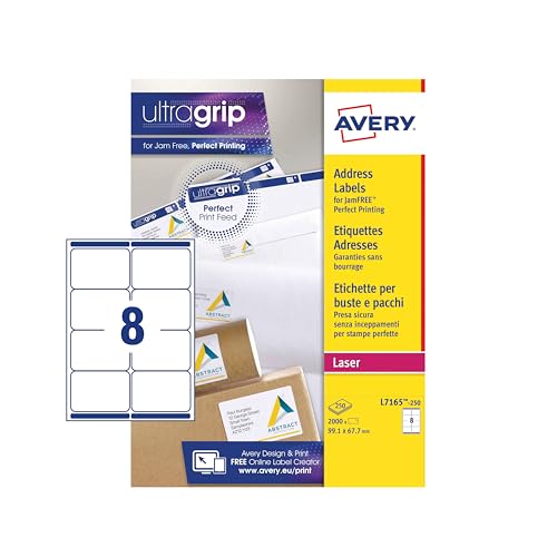 Avery White Address Label - Laser - L7165 - 2