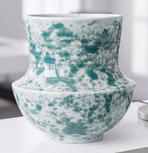 SIOALCY Rustic Farmhouse Ceramic Vase Home Decor (Green, Small)