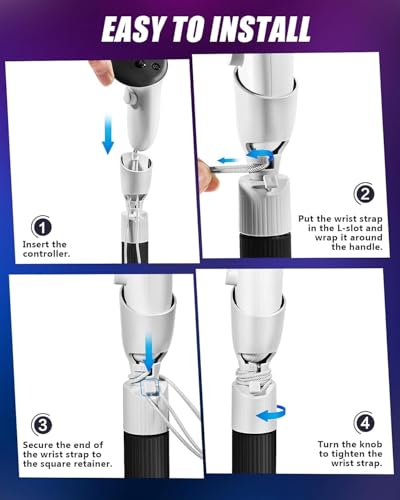 Image of New World VR Game Handle for Meta Quest 3S, Quest 3 and Oculus Quest 2 Controller Accessories,2-In-1 Long Arms for Gorilla Tag,Beat Saber,VR Handle Attachments Controller Extension for Quest 3 /3S & 2