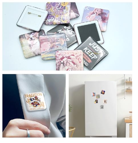 Puste magnesy na lodówkę, 100 szt., 50 x 50 mm, kwadratowe magnesy do sublimacji, dekoracyjne magnesy do reklamy, tablicy, biura, kuchni, dekoracji domu