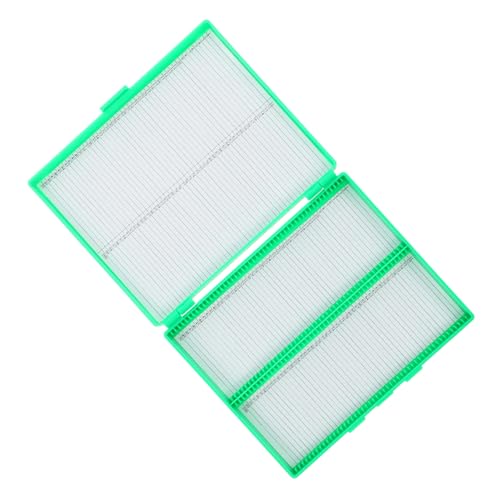 HOMOBABE プラスチック製 透明蓋付き スライド収納ボックス 収納可能 耐水 耐摩耗 顕微鏡スライドケース ラボ実験室用 省スペース