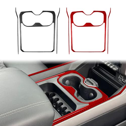Cubierta para portavasos de fibra de carbono 3 piezas para Dodge RAM 2019-2023 miniatura 6