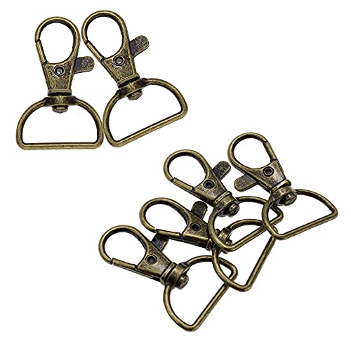 Pamtns Mousqueton pour Sac 20 Pièces Mousquetons Pivotants en Bronze Pivotant Snap Crochets Mousqueton Pivotant Mousqueton Sac a Main Boucle en Métal Crochets Pivotants Bricolage Accessoires – vue 4