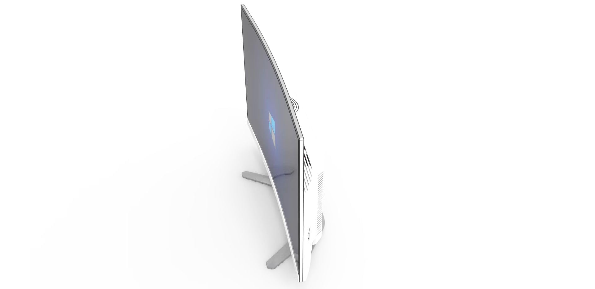 PC Desktop Computer All in One FHD da 23,8", Processore i5-12450H 8 core, 16 GB RAM, SSD da 256 GB, WiFi, Bluetooth, Tastiera e Mouse Cablati, PC Windows 11 Pro (Pannello Curvo)