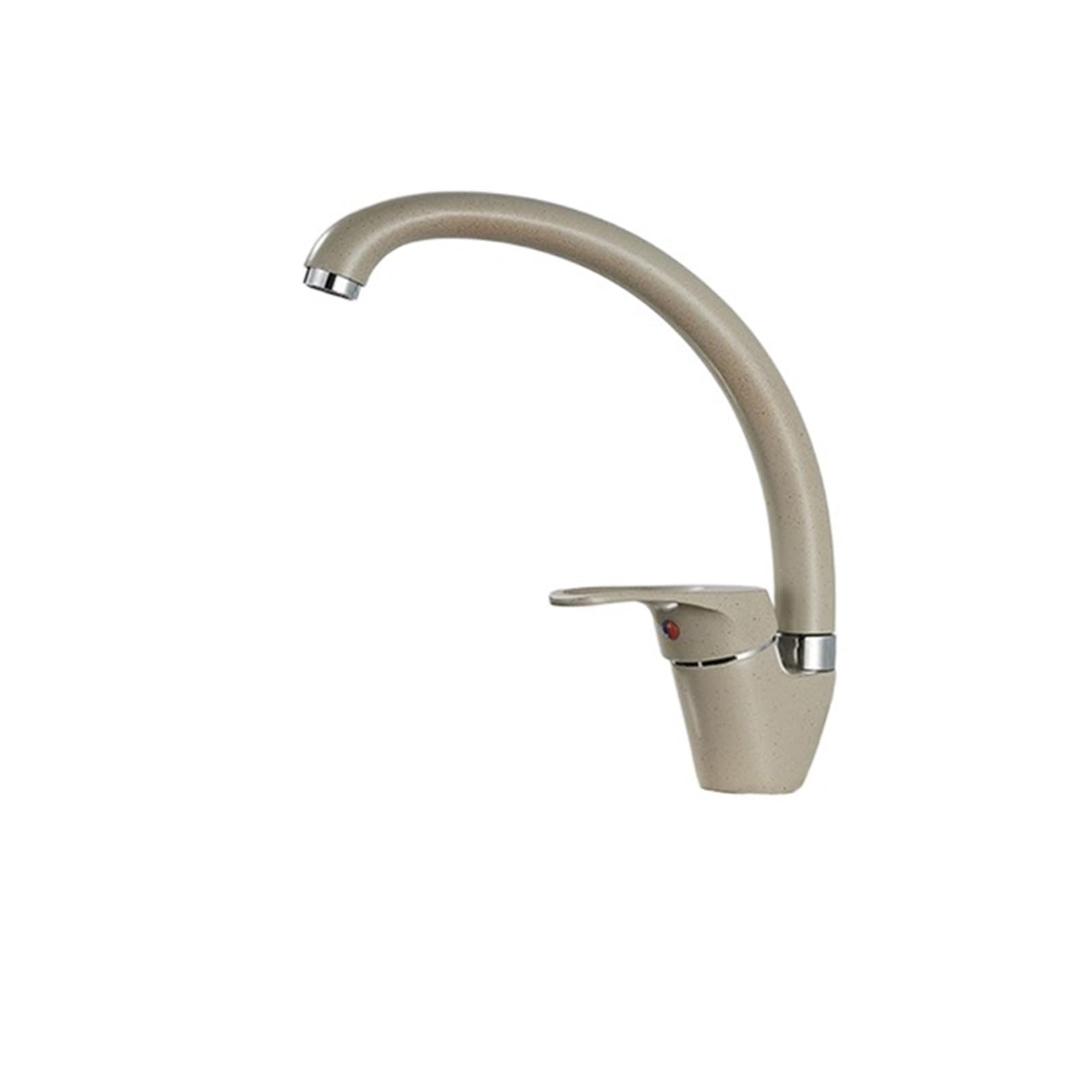 Kitchen Faucet Single Handle 360 Rotation Swivel Spout Deck Mounted,Cold and Hot Sink Kitchen Water Sink Mixer Tap Faucets(Light Beige dot)