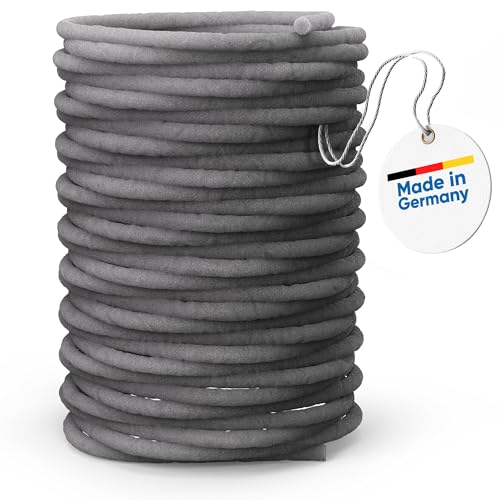 Bauhandel24 15 m cuerda redonda de polietileno PE 8 mm diámetro rellenador de juntas cordón redondo de polietileno cinta de sellado perfil de llenado juntas ventanas suelos grietas espuma flexible