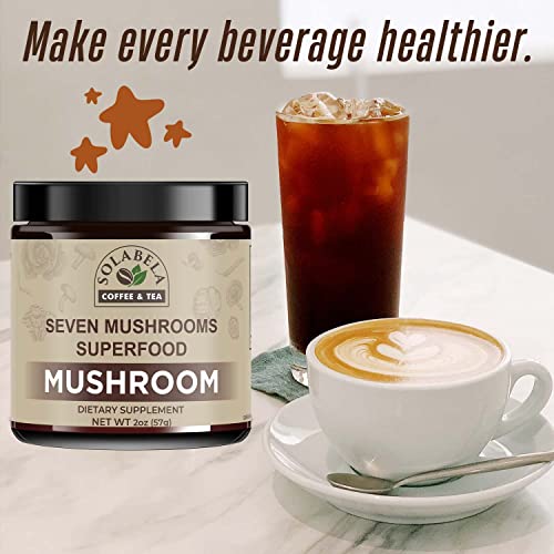 SOLABELA Mushroom Extract Powder - USDA Organic - Lion's Mane, Reishi, Cordyceps, Maitake, Shiitake, Turkey Tail, Chaga - Immunity Supplement - Real Mushrooms, No fillers, 2oz - Image 5