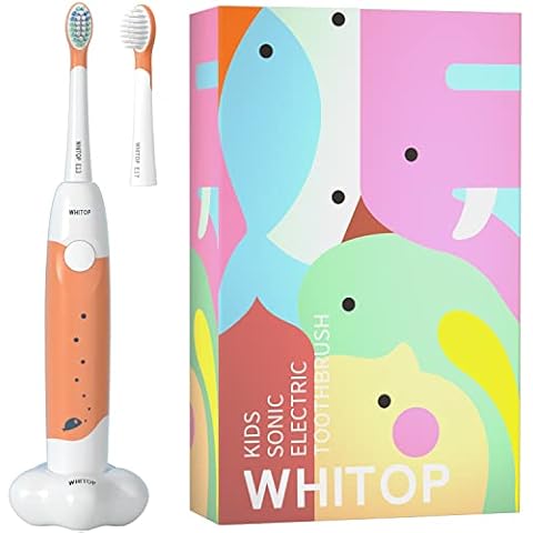 WHITOP ED01 Kids Electric Toothbrush with Timer, IPX8 Waterproof , 3 Modes Rechargeable Sonic Electronic Power Toothbrushes, Wireless Charging Automatic Toothbrush for Boys and Girls Cover