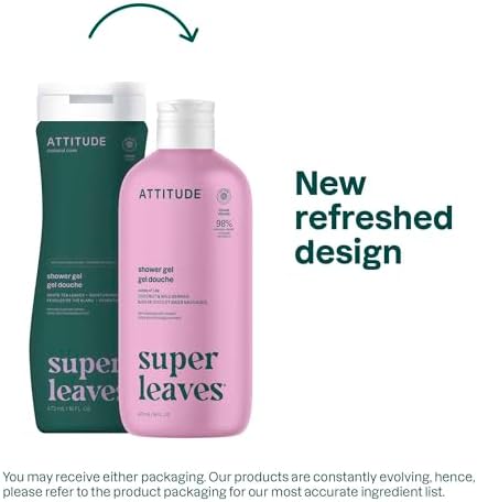 ATTITUDE Body Wash, Made in Canada, EWG Verified Shower Gel, Dermatologically Tested, Plant and Mineral-Based, Vegan Personal Care Products, Coconut & Wild Berries Scent, 473 mL - 3