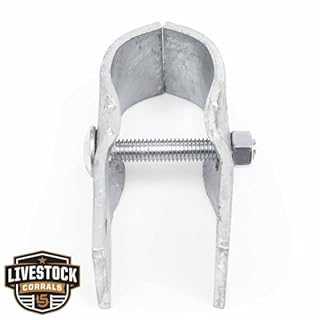 Horse Panel Clamps for Wood Boards – Fit 1-5/8" Livestock Corral Panels, Heavy-Duty Galvanized, Attach Lumber to Horse Stalls & Round Pens, 8-Pack