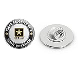 US Army Proud Daughter of a World War II Veteran Steel Metal 0.75' Lapel Hat Shirt Pin Tie Tack Pinback