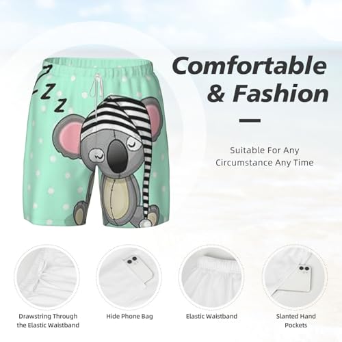 Traje de baño elástico para playa Sleeping Koala transpirable estilo running para hombre 5