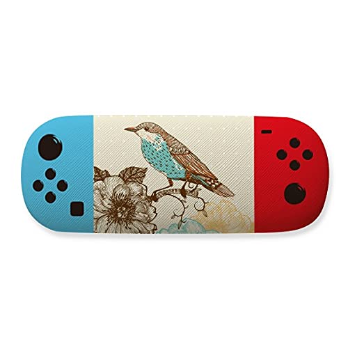 Étui de rangement pour lunettes motif fleur oiseau Freehand élégant et durable