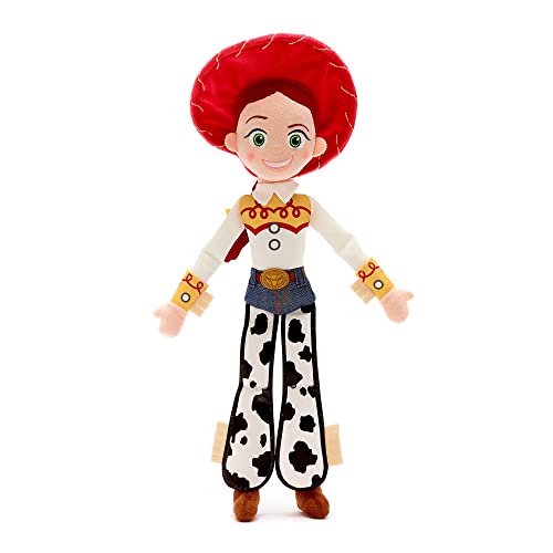 Disney Store Peluche Mediano de Jessie, Toy Story, Altura: 45 cm, Jessie de Peluche, Esta cantarina Vaquera se Mantiene de pie, con Detalles Bordados y un Acabado de Tacto Suave