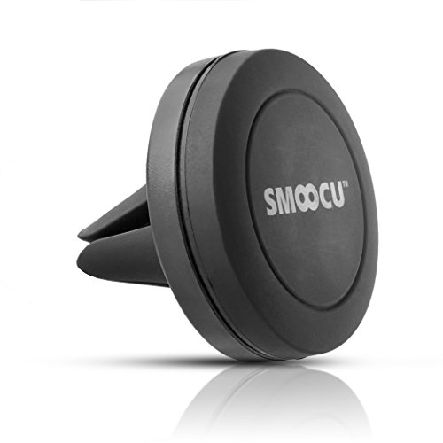 SMOOCU Advanced Air Vent Magnetic Car Phone Mount Holder with Magna-Power Technology for Smartphones Including iPhone 7, 6, 6S, Galaxy S7, S7 Edge, Black